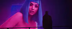 Ana de Armas blue hair billboard