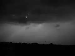 dramatic black and white lightning storm