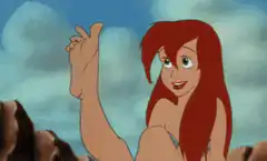 Ariel showing her foot