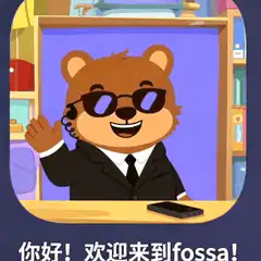 Cool bear mascot waving hello