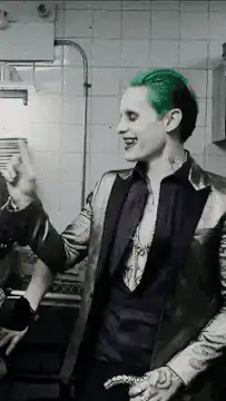 Joker waves in bathroom