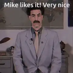 Borat gives thumbs up