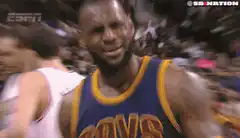LeBron James frustrated reaction
