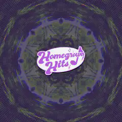 Homegrown Hits logo on psychedelic background