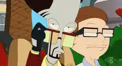 Stewie and Brian with glasses