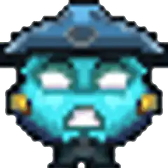 pixel art ghost smiling