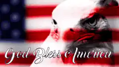 God Bless America Eagle Flag