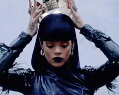 Rihanna puts on a crown