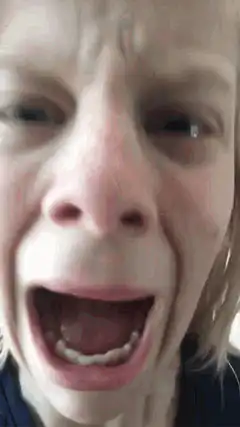 Crying child close-up