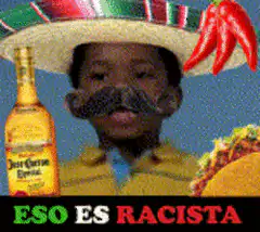 Mexican man with mustache and tequila