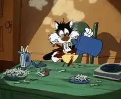 Sylvester the Cat Pouring Coffee