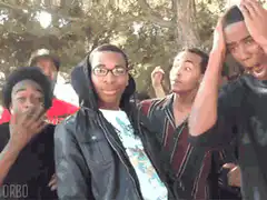 Guy reacts with shock and disbelief