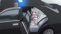 anime girl in police car