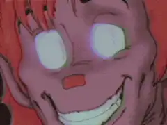glowing eyes anime character