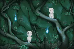 Hollow Knight two white bugs in forest
