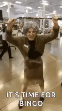 Excited woman with bat screaming