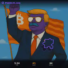 Purple Trump Bitcoin Puzzle