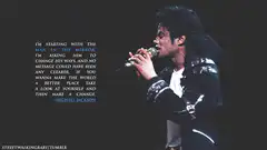 Michael Jackson singing with quote