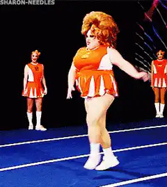 Sharon Needles cheerleader split