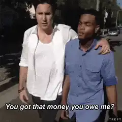 Guy runs away from debt into taxi