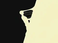 Abstract black and white silhouette animation