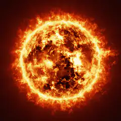 Solar flare on the sun