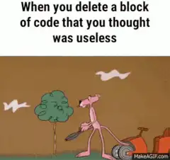 Pink Panther deletes useless code
