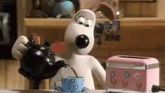 Gromit pouring tea