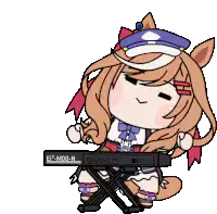 Chibi horse girl playing keyboard