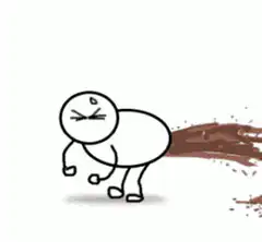 stick figure pooping