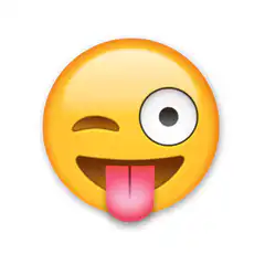 Emoji sequence winking face laughing heart peach