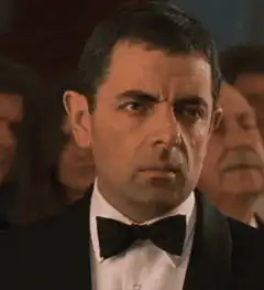 Rowan Atkinson suspicious side eye