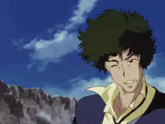 Spike Spiegel gets punched by Jet Black
