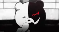 Monokuma winking and smiling