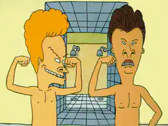 Beavis and Butt-Head flexing muscles