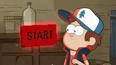 Dipper Pines touches start button