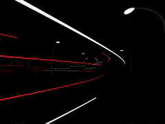 abstract red and white lines on black background