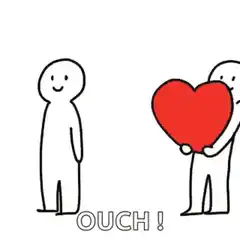 stick figure heart break