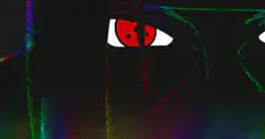 glitchy red eye
