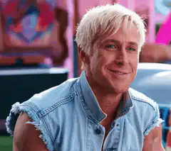 Ryan Gosling as Ken smiling