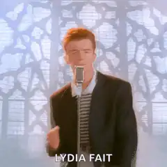 Rick Astley singing Lydia Fait