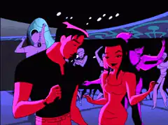 Bruce and Selina dancing at a club