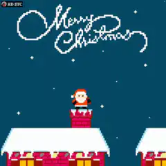 Pixel Art Santa with Bitcoin