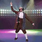Alexander Hamilton dancing on stage