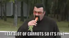 Steven Seagal I Eat A Lot Of Carrots So It's Fine