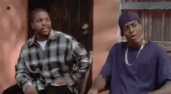 Ice Cube and Chris Tucker laughing