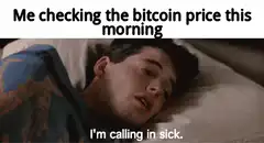 Me checking the bitcoin price this morning