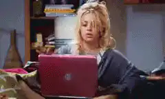 Phoebe throws laptop off couch