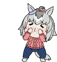 Chibi horse girl crying