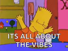 Bart Simpson vibing with text